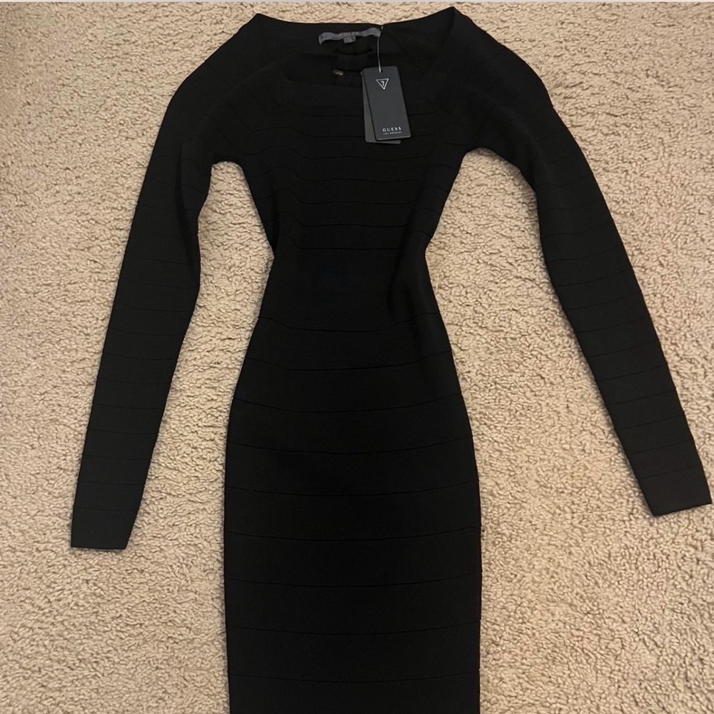 Guess Black Bodycon Bandage Dress